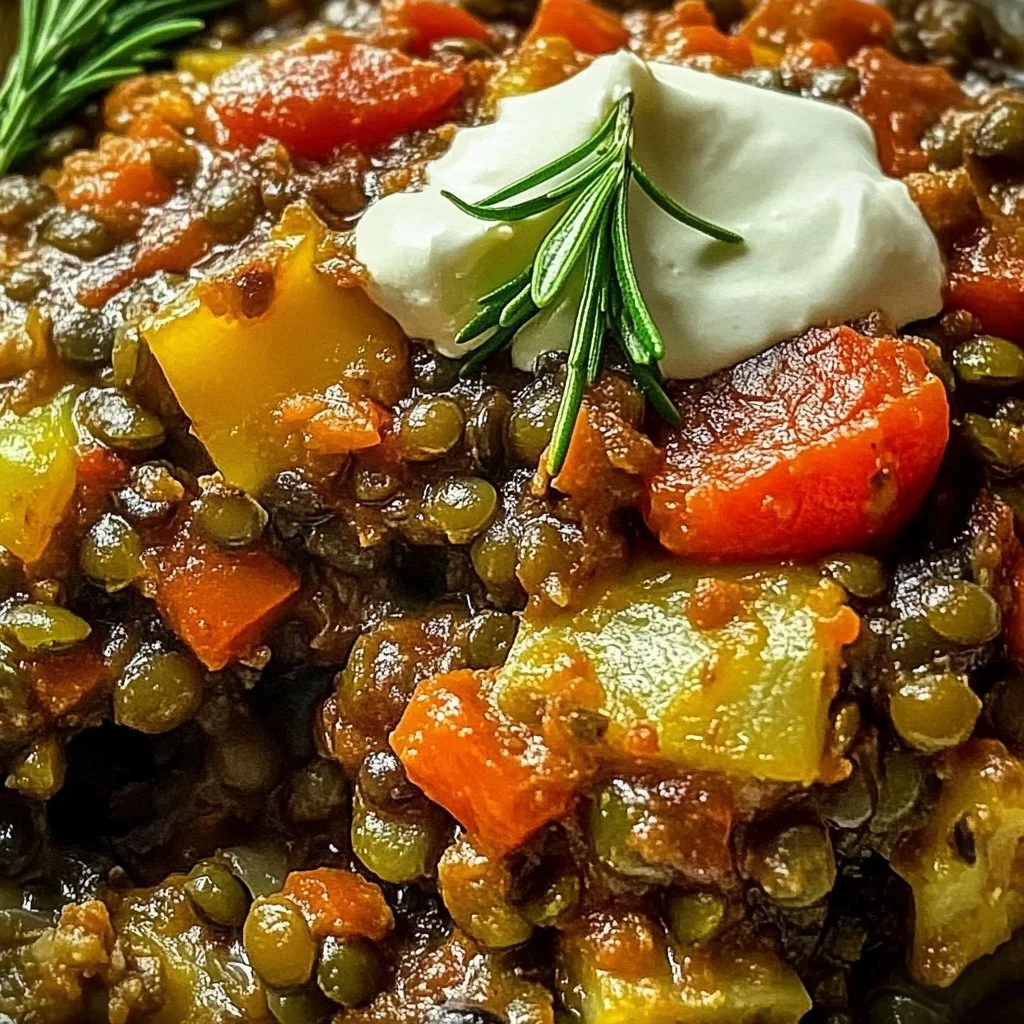 Green Lentil and Vegetable Casserole