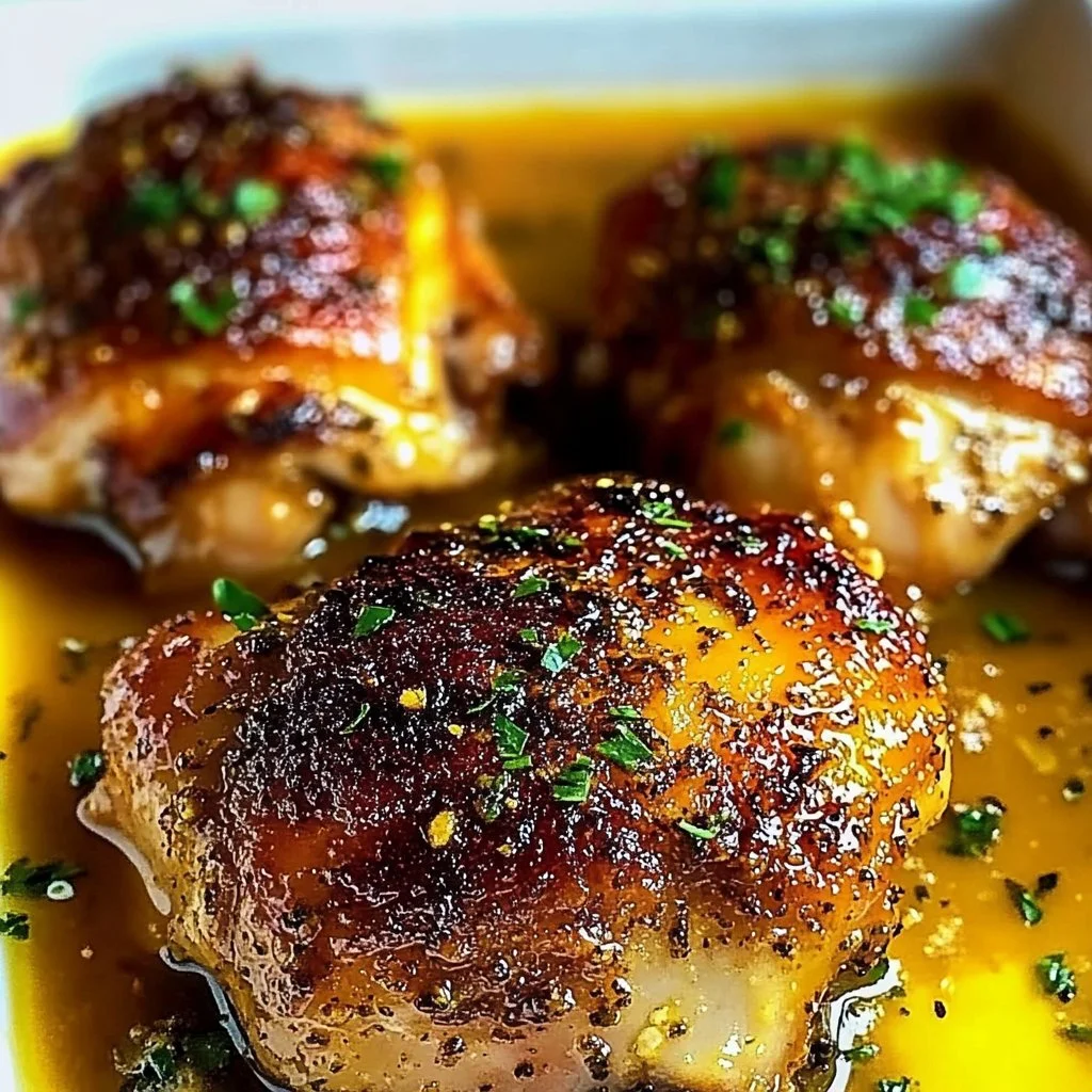 30 minute oven boneless skinless chicken thighs recipe in a baking dish