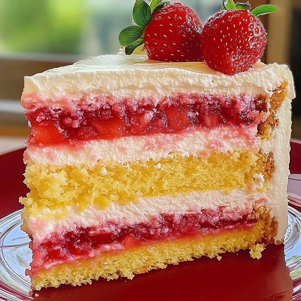 Strawberry Lemonade Cake Layers