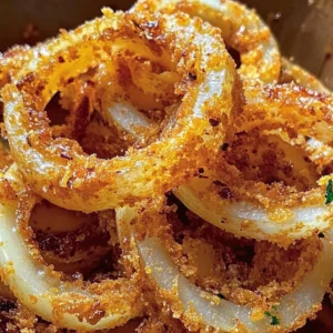 Homemade TikTok onion ring chips served in a bowl