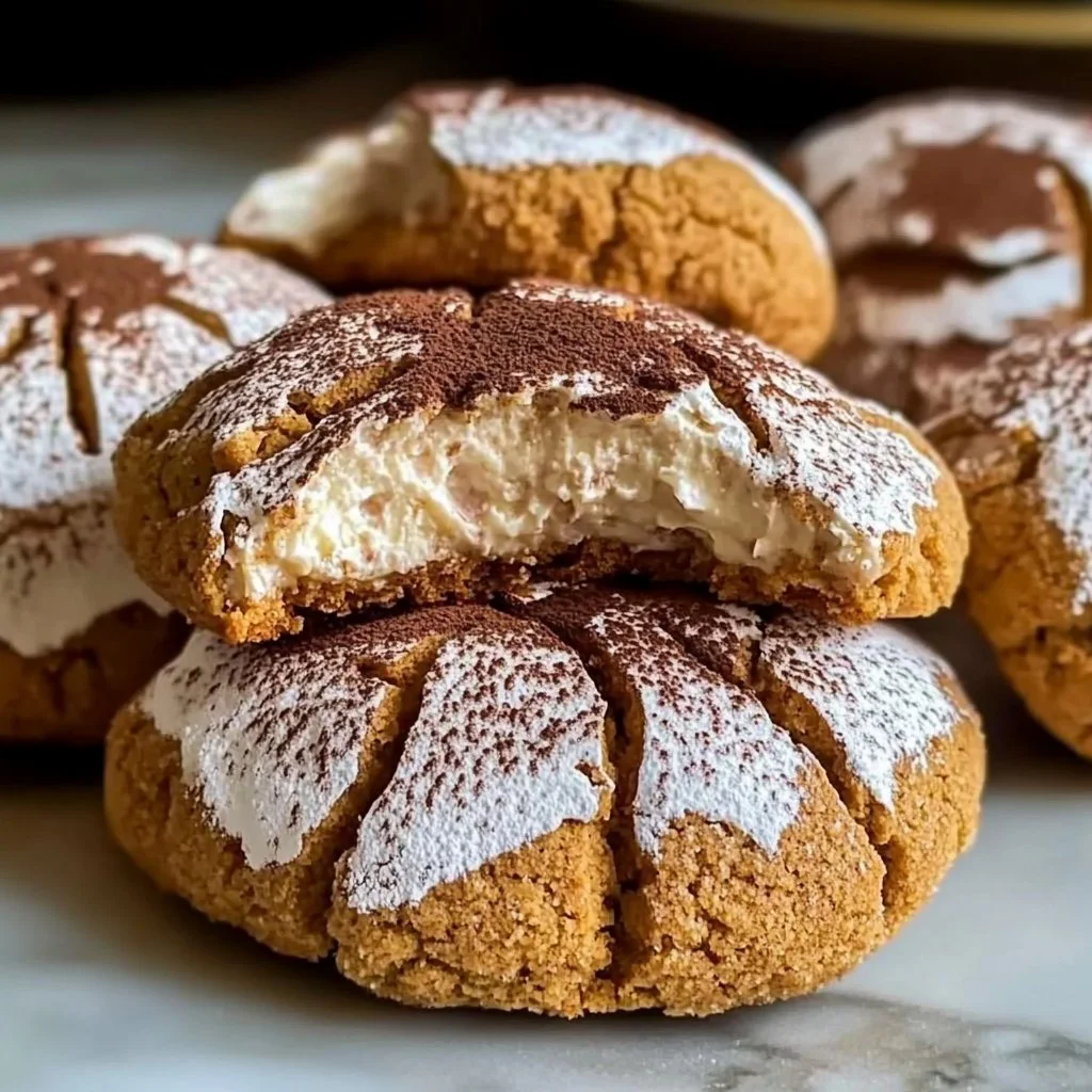 Tiramisu Crinkle Cookies