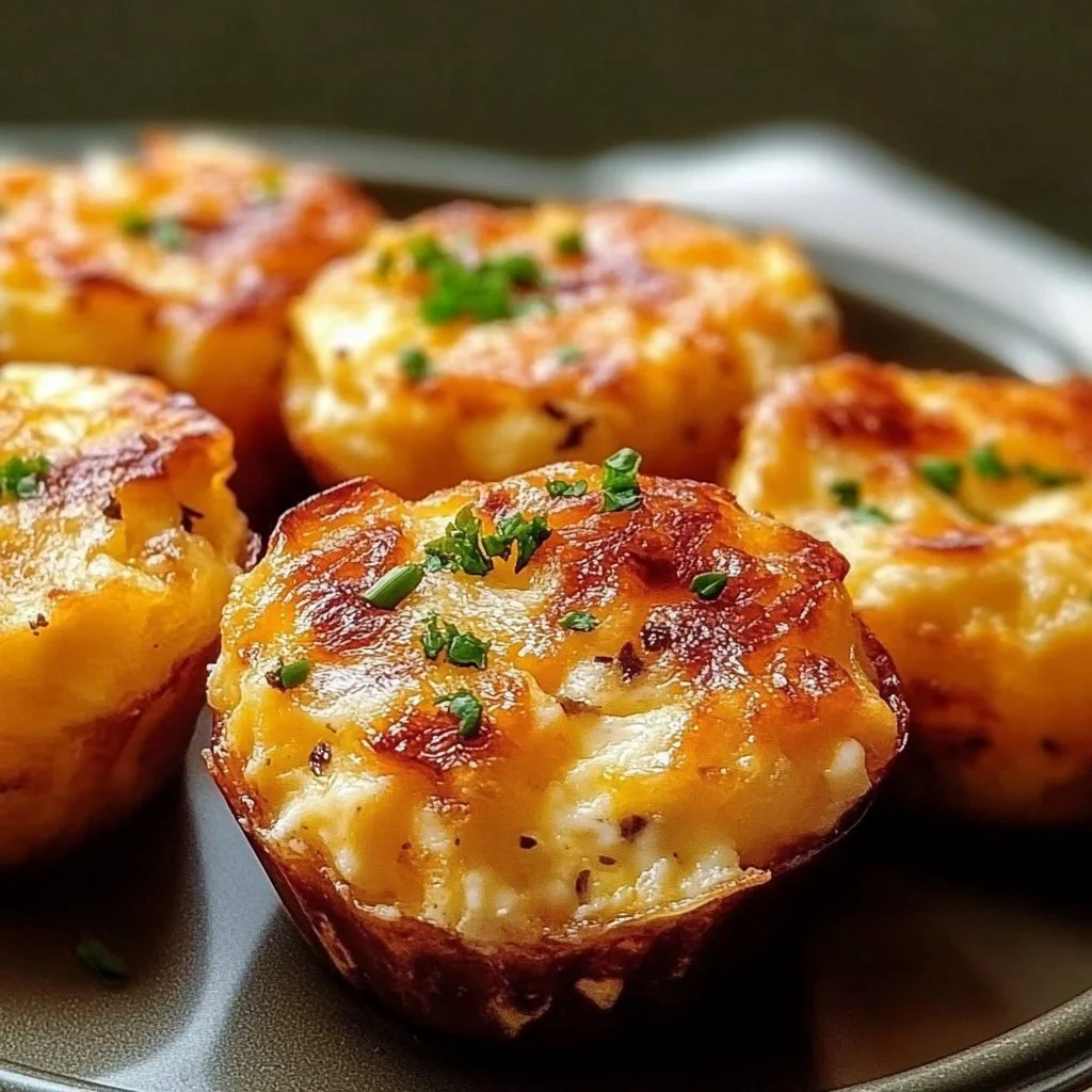 Cheesy muffin tin cottage cheese egg bites fresh out of the oven