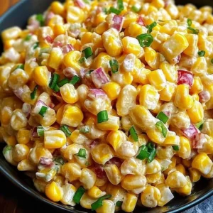 A colorful bowl of Crack Corn Salad with fresh ingredients and vibrant colors
