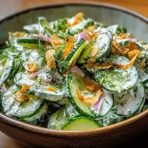 Cucumber Ranch Crack Salad with fresh cucumbers and creamy ranch dressing