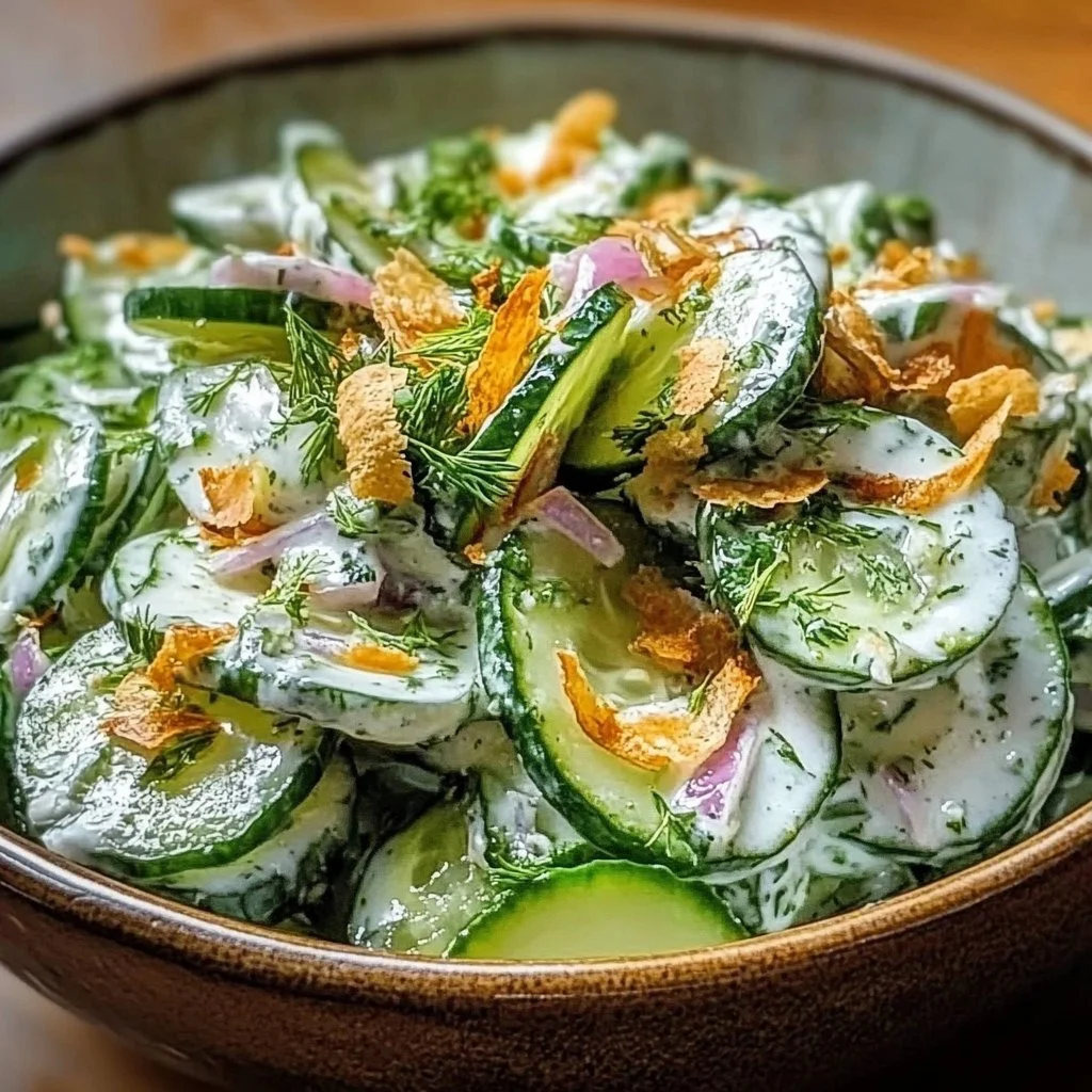 Cucumber Ranch Crack Salad with fresh cucumbers and creamy ranch dressing