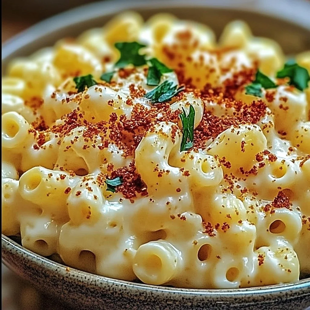 Delicious Deviled Egg Macaroni Salad served in a bowl
