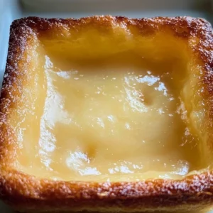 Delicious easy lemon pudding cake topped with lemon zest and whipped cream