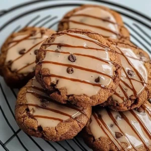 Delicious Espresso Sour Cream Cookies on a plate, garnished with espresso beans.