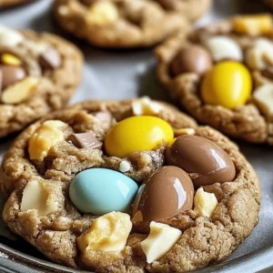 Delicious homemade Cadbury Egg Cookies with gooey chocolate filling