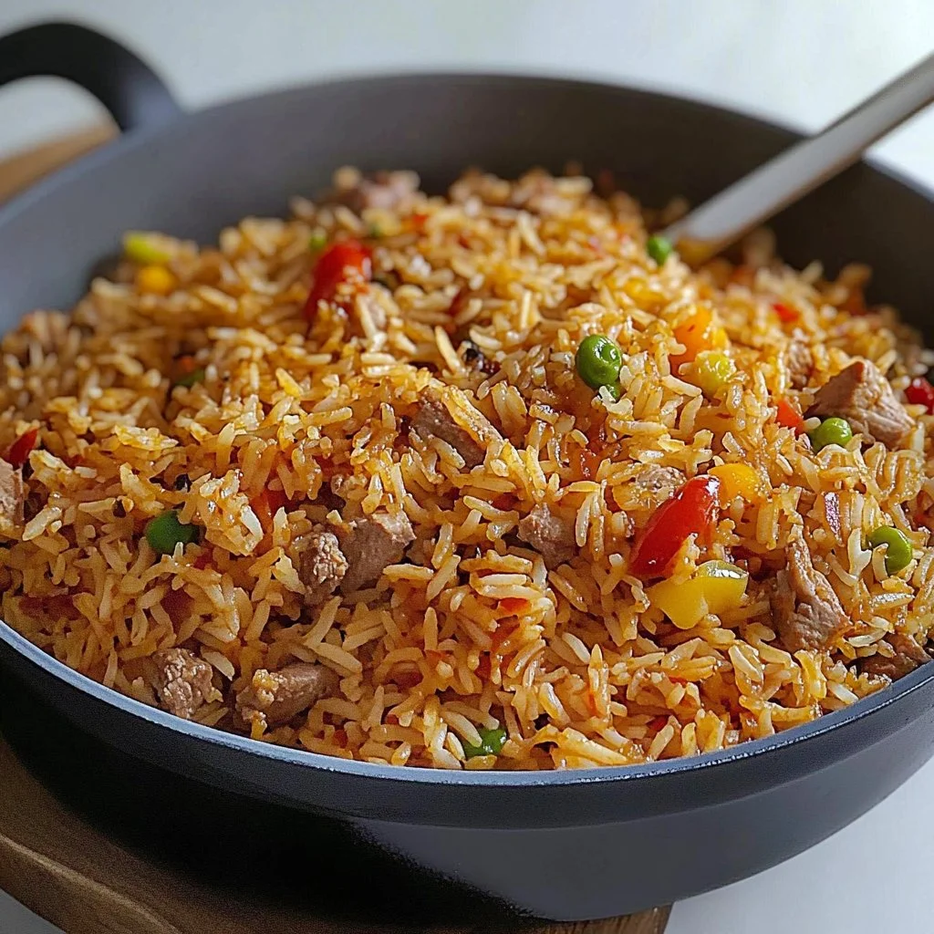 Delicious Turkey Combo Rice served with fresh vegetables in a bowl.