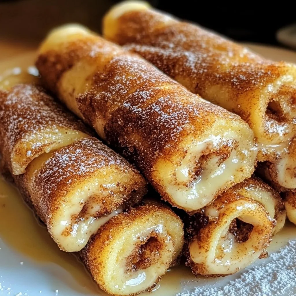 Cinnamon Sugar French Toast Roll-Ups served on a plate, perfect for brunch
