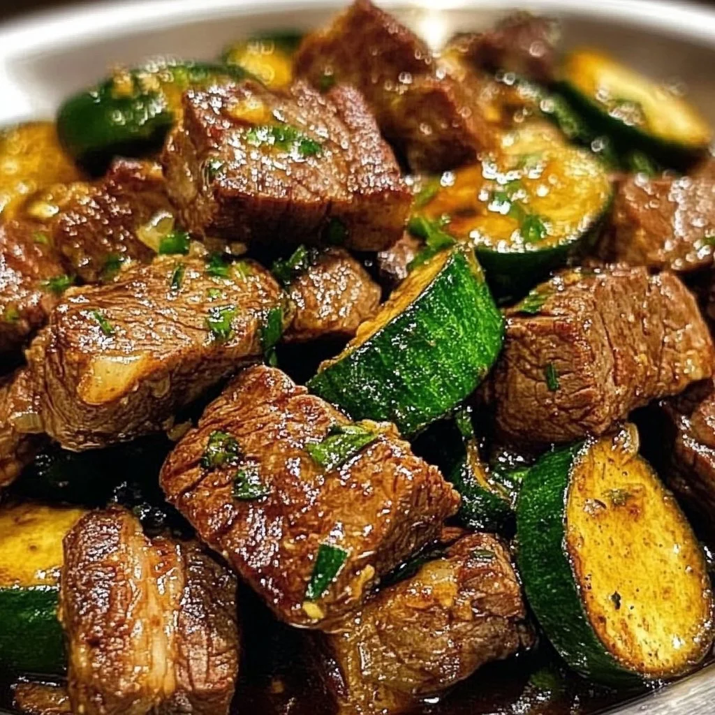 Delicious Garlic Butter Steak Bites served on a plate for a quick dinner.