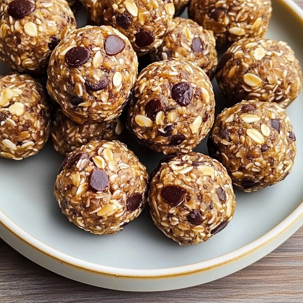 High protein flax seed balls packed with nutrients for a healthy snack.