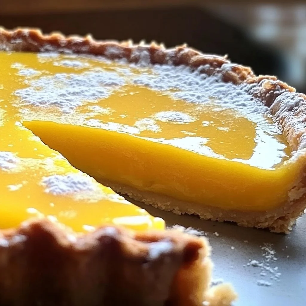 Delicious Mango Curd Tart with creamy mango filling and buttery crust